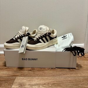 Bad Bunny Adidas Brown and Cream Sneakers